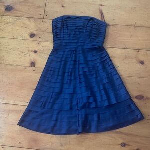 Adrianna Papell Strapless Midnight Blue Dress